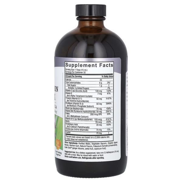 Жидкий комплекс витаминов группы B, вкус мандарина, Liquid Vitamin B-Complex, Nature's Answer, 480 мл