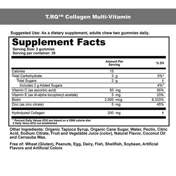 Колаген з мультивітамінами, фруктовий смак, Collagen Multivitamin, T-RQ, 60 жувальних цукерок