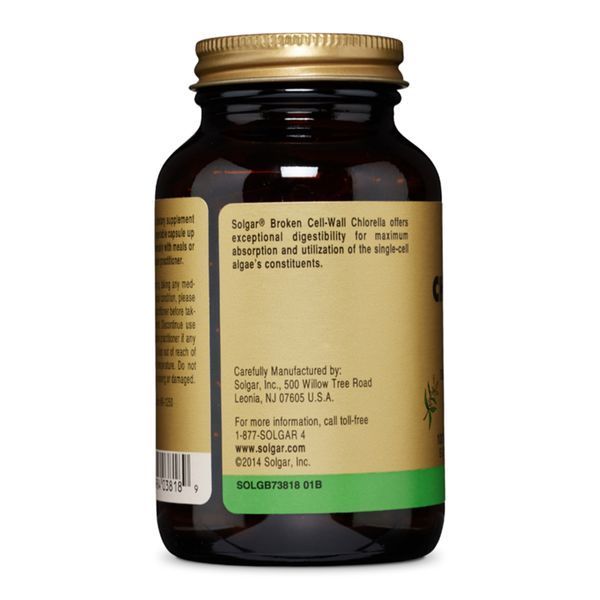 Хлорела, Broken Cell-Wall Chlorella, Solgar, 100 рослинних капсул