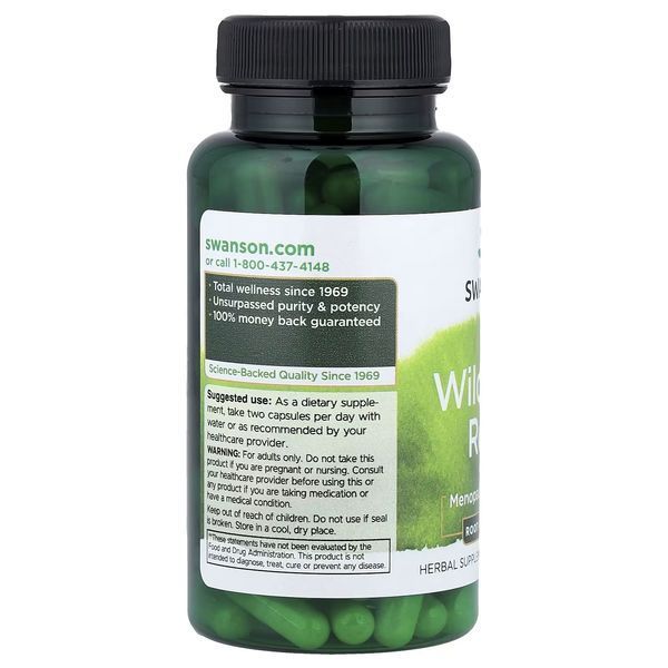 Дикий Ямс, Wild Yam Root, Swanson, 100 капсул