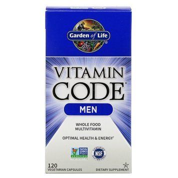 Мужские Мультивитамины, Vitamin Code, Garden of Life, 120 вегетарианских капсул