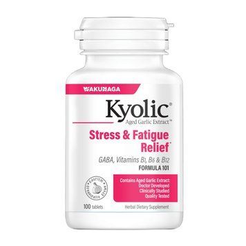 Екстракт часнику, для зняття стресу та втоми, Aged Garlic Extract, Stress & Fatigue Relief, Kyolic, 100 таблеток