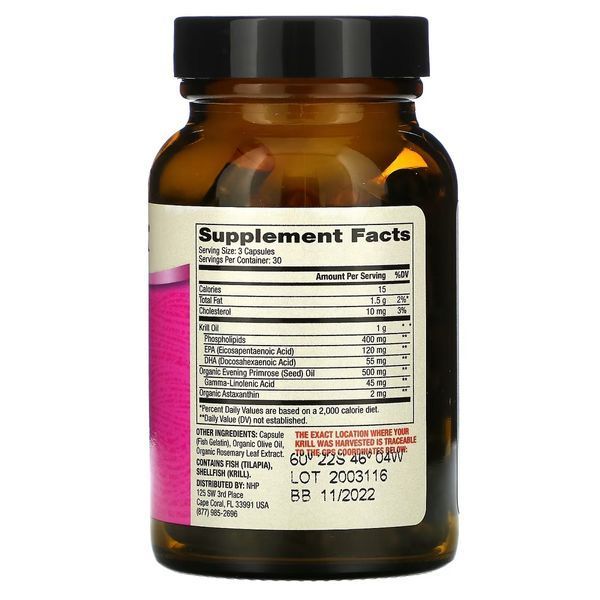 Олія антарктичного криля для жінок, Antarctic Krill Oil for Women, Dr. Mercola, 90 капсул
