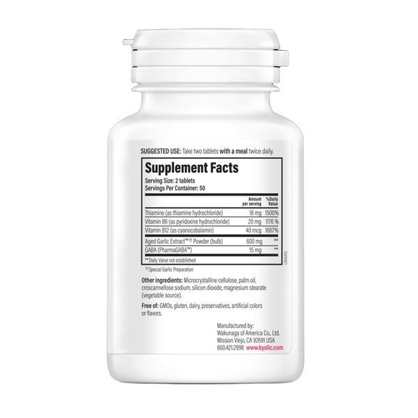 Екстракт часнику, для зняття стресу та втоми, Aged Garlic Extract, Stress & Fatigue Relief, Kyolic, 100 таблеток