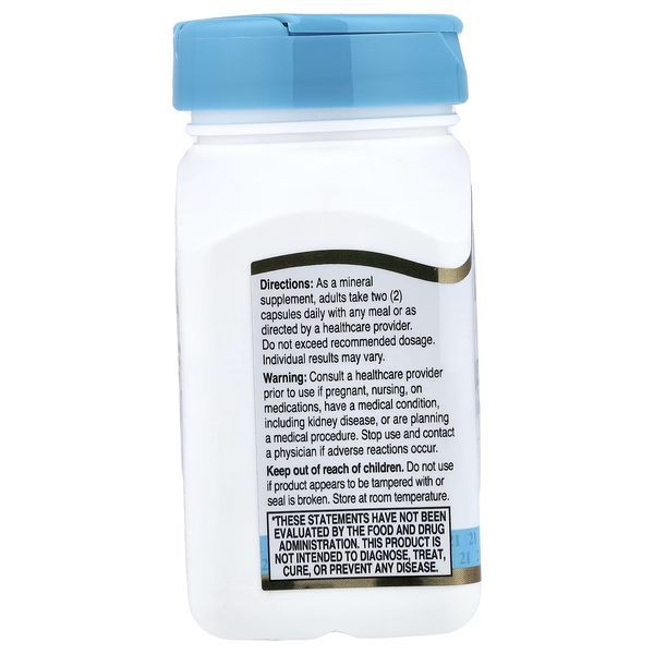 Магній гліцинат, Chelated Magnesium Glycinate, 21st Century, 90 капсул