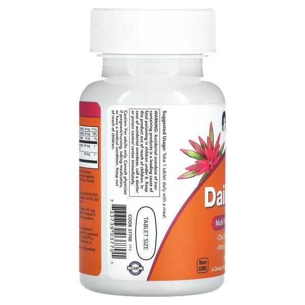 Мультивітаміни та мінерали, Daily Vits, Multi Vitamin & Mineral, Now Foods, 100 таблеток