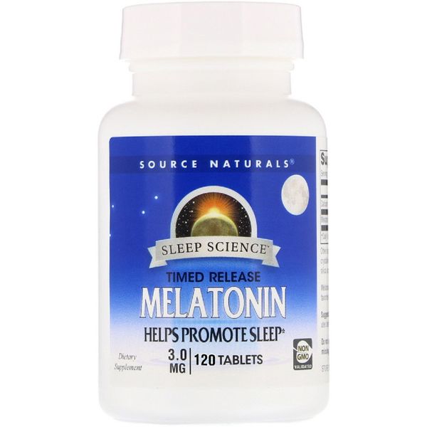 Мелатонін 3мг, Sleep Science, Source Naturals, 120 таблеток швидкої дії