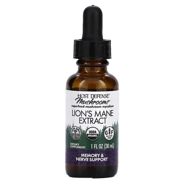 Їжовик гребінчастий, екстракт у краплях, Lion's Mane Extract, Fungi Perfecti, 30 мл