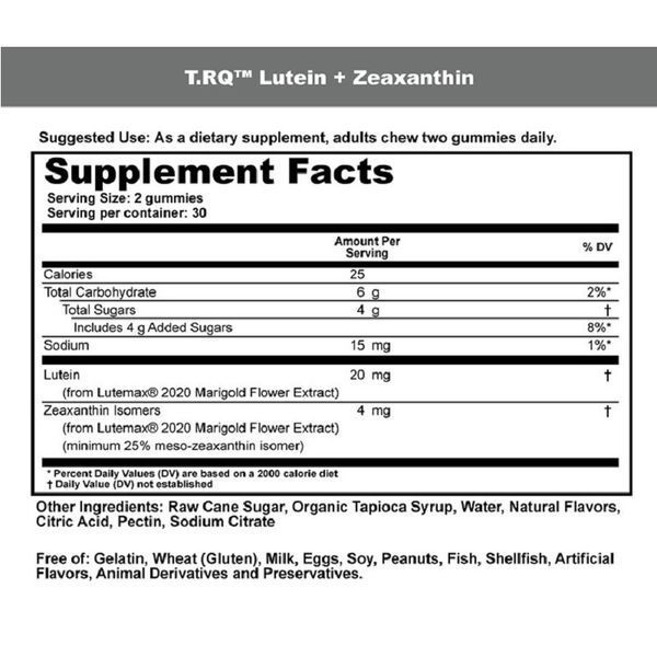 Лютеїн і Зеаксантин, фруктовий смак, Lutein and Zeaxanthin, T-RQ, 60 жувальних цукерок