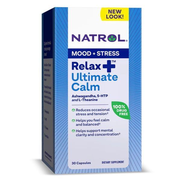 Глибокий спокій та врівноваженість, Relax+, Ultimate Calm, Natrol, 30 капсул