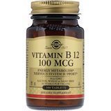 Вітамін В12 (Ціанокобаламін), Vitamin B12, Solgar, 100 мкг, 100 таблеток