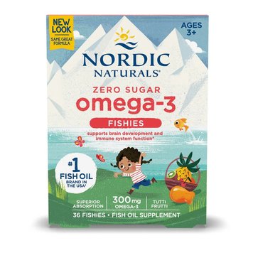 Цукерки у вигляді рибок, Nordic Omega-3 Fishies, Nordic Naturals, 300 мг, 36 Рибок