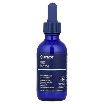 Йод іонний у краплях, 225 мкг, Ionic Iodine, Trace Minerals, 59 мл