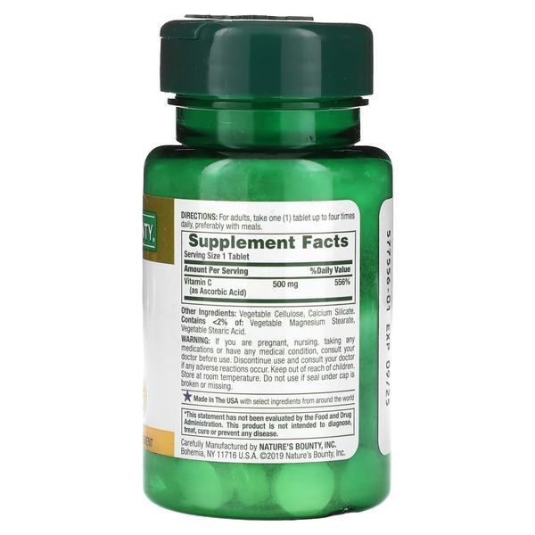 Вітамін C, 500 мг, Vitamin C, Nature's Bounty, 100 таблеток