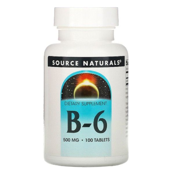 Вітамін В6 500мг, Source Naturals, 100 таблеток