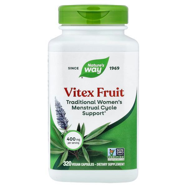 Витекс, Vitex Fruit, 400 mg, Nature's Way, 320 Капсул