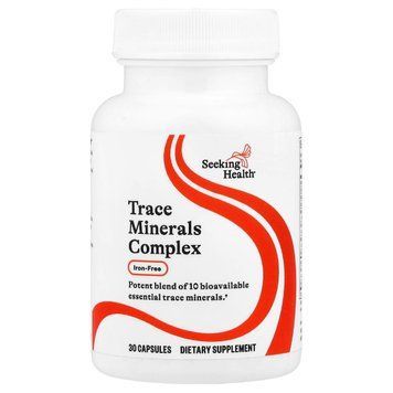 Комплекс мікроелементів без заліза, Trace Minerals Complex, Iron Free, Seeking Health, 30 вегетаріанських капсул