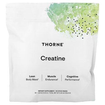 Креатин, Creatine, Thorne, 30 стиков по 5,15 гр