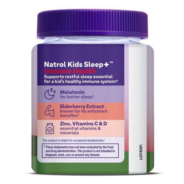 Здоровий сон та імунітет для дітей, смак ягід, Kids, Sleep + Immune Health, Natrol, 50 жувальних цукерок