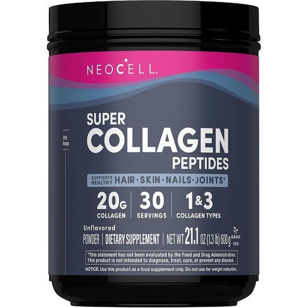 Пептиди Супер колагену, 20 гр, Тип 1&3, Super Collagen Peptides, NeoCell, 600 гр