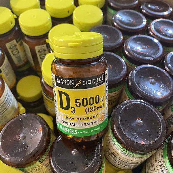 Вітамін D3 5000 МО, Vitamin D3, Mason Natural, 50 гелевих капсул