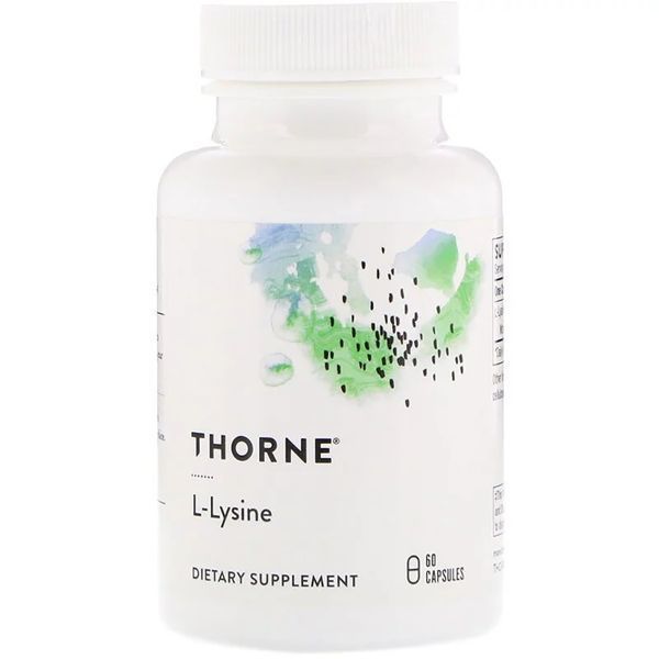 L-Лизин, L-Lysine, Thorne Research, 60 капсул