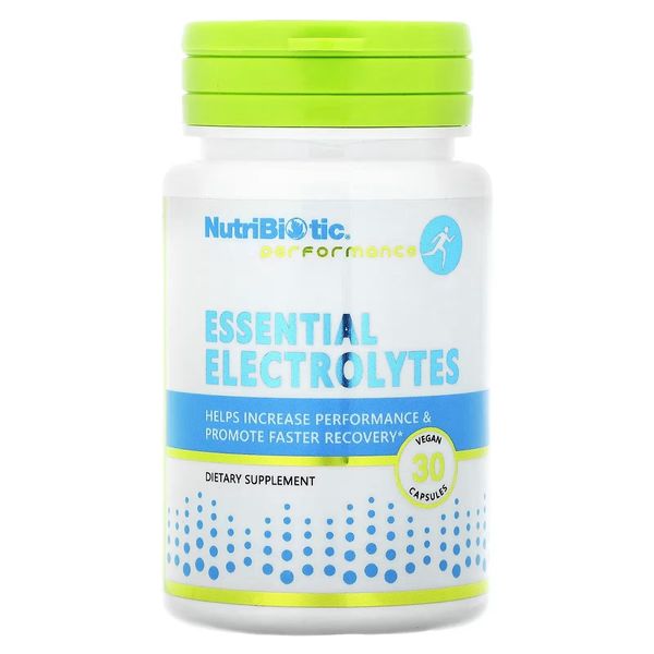 Незаменимые электролиты, Essential Electrolytes, NutriBiotic, 30 вегетарианских капсул