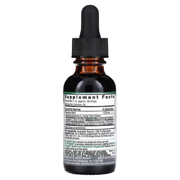Эхинацея и Желтокорень (Гидрастис), без спирта, Echinacea & Goldenseal, Alcohol-Free, Nature's Answer, 30 мл