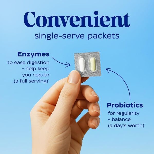 Пробіотики з ферментами для роботи кишківника, Probiotics and Enzymes for Regularity, Enzymedica, 30 вегетаріанських капсул