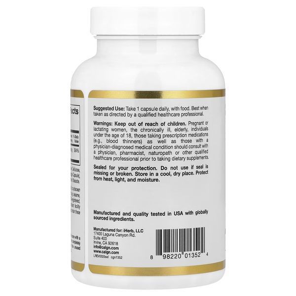 Селен, без дріжджів, 200 мкг, Selenium, Yeast-Free, California Gold Nutrition, 180 вегетаріанських капсул