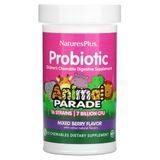 Пробиотик для Детей, 7 млрд КОЕ, Вкус Ягод, Animal Parade, Natures Plus, 30 Жевательных Таблеток