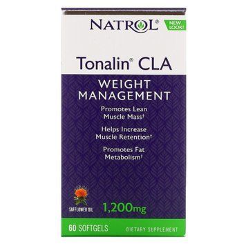 Кон'югована Линолева Кислота, (КЛК), Tonalin CLA, 200 мг, Natrol, 60 гелевих капсул