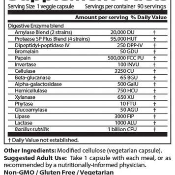 Травні ферменти, Digestive Enzymes, Doctor's Best, 10 капсул