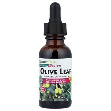 Листя оливи, екстракт у краплях без спирту, Olive Leaf, Natures Plus, 30 мл