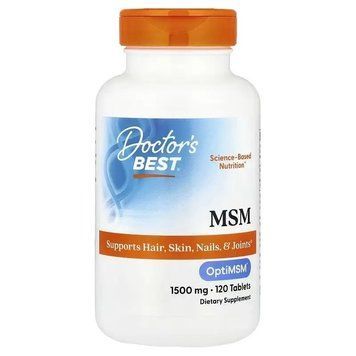 МСМ (метилсульфонилметан) 1500, OptiMSM, Doctor's Best, 120 таблеток