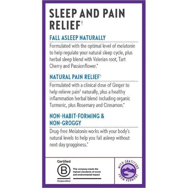 Спокійний безболісний сон, Restful Sleep + Pain Relief, New Chapter, 30 вегетаріанських капсул