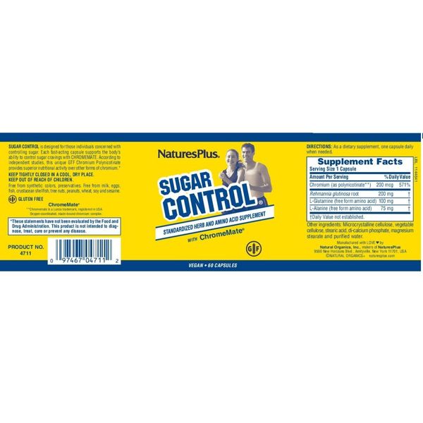 Блокатор Цукру, Sugar Control, Natures Plus, 60 капсул