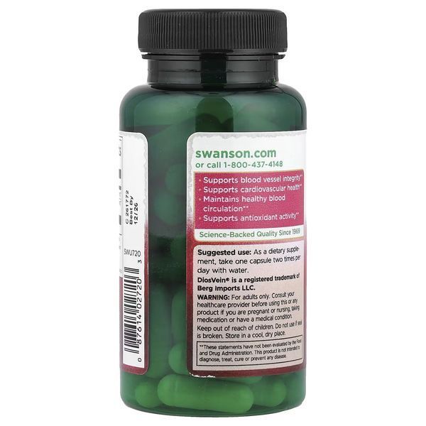 Диосмин и гесперидин, Diosmin & Hesperidin, Swanson, 60 капсул