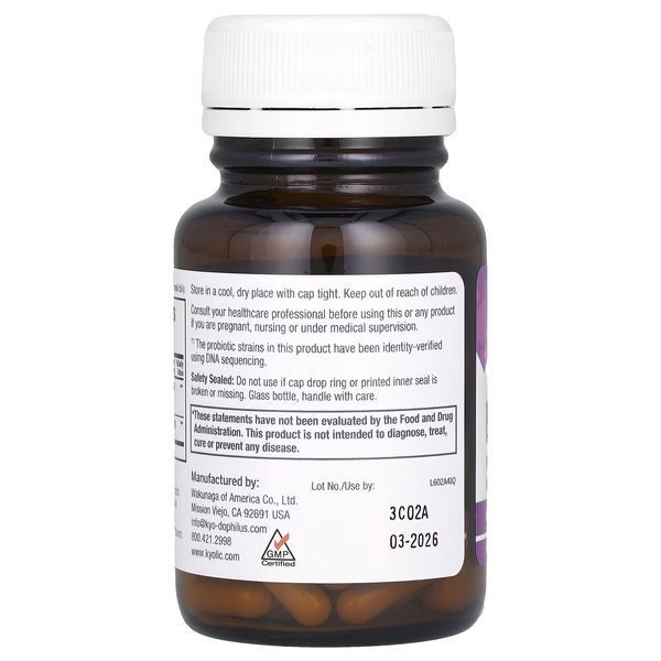 Пробиотик с ферментами, Kyo Dophilus, Enzyme+Probiotic, Kyolic, 60 капсул