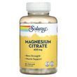 Цитрат Магния, 400 Мг, Magnesium Citrate, Solaray 180 Капсул