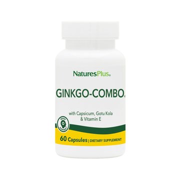 Гінкго білоба Комбо Комплекс, Ginkgo Biloba Complex, Natures Plus, 60 вегетаріанських капсул