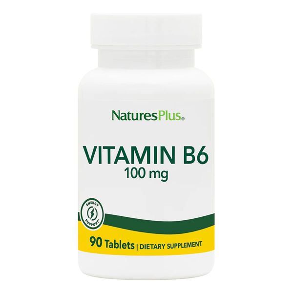 Вітамін В6, Vitamin B6, Natures Plus, 100 мг, 90 Таблеток