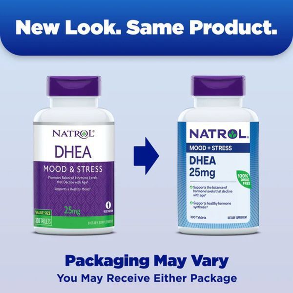 Дегідроепіандростерон, 25 мг, DHEA, Natrol, 90 таблеток