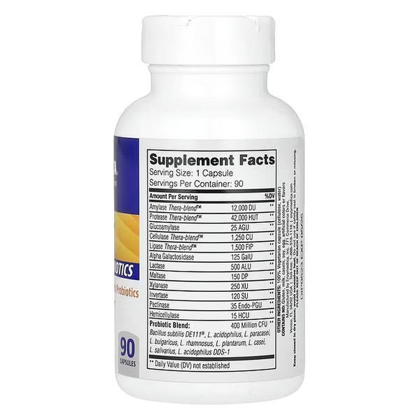 Ферменти з пробіотиками, Digest + Probiotics, Enzymedica, 90 капсул
