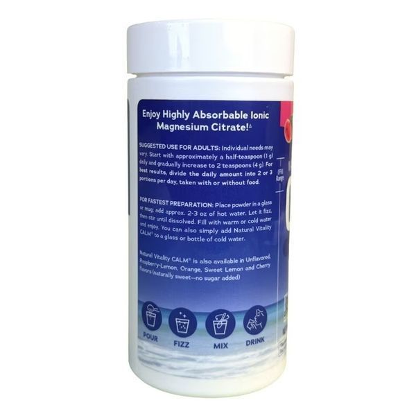 Магній цитрат, смак кавуна, CALM, Magnesium Citrate, Natural Vitality, 113 гр