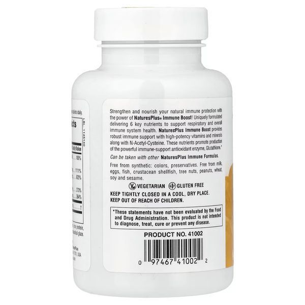 Витамины Для Повышения Иммунитета IMMUNE BOOST, Natures Plus, 60 Таблеток