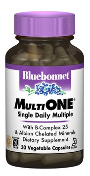 Мультивiтамiни з залiзом, MultiONE, Bluebonnet Nutrition, 30 гелевих капсул