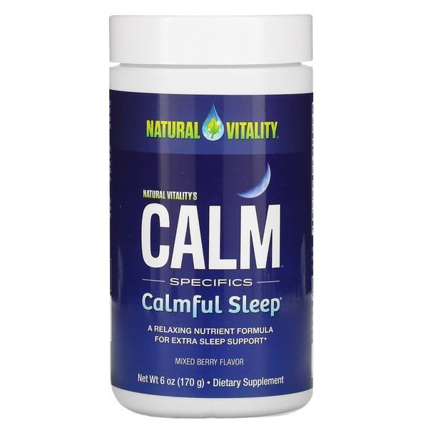 Напій для спокійного сну, смак ягід, Calm Specifics, Calmful Sleep, Natural Vitality, 170 гр