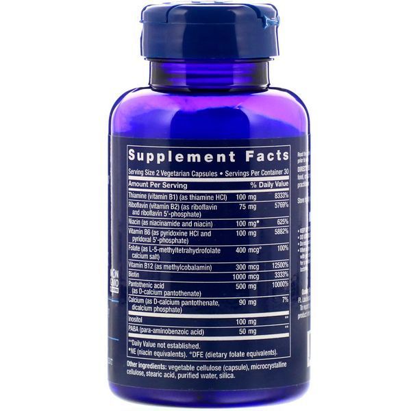 Комплекс Витаминов Группы В, BioActive Complete B-Complex, Life Extension, 60 вегетарианских капсул