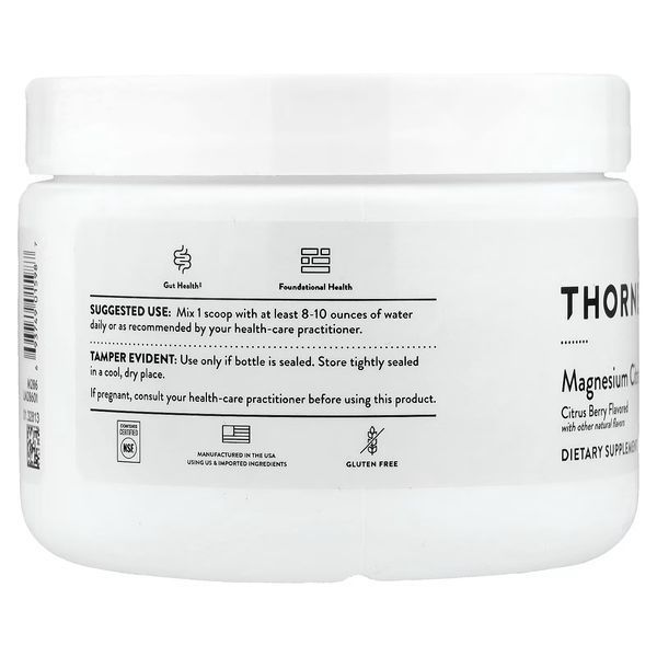 Магній цитрат, смак цитрусових ягід, Magnesium Citrate, Thorne, 228 гр